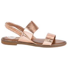 Renda Różowe sandały z gumką