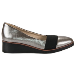 Srebrne Baleriny VINCEZA szare