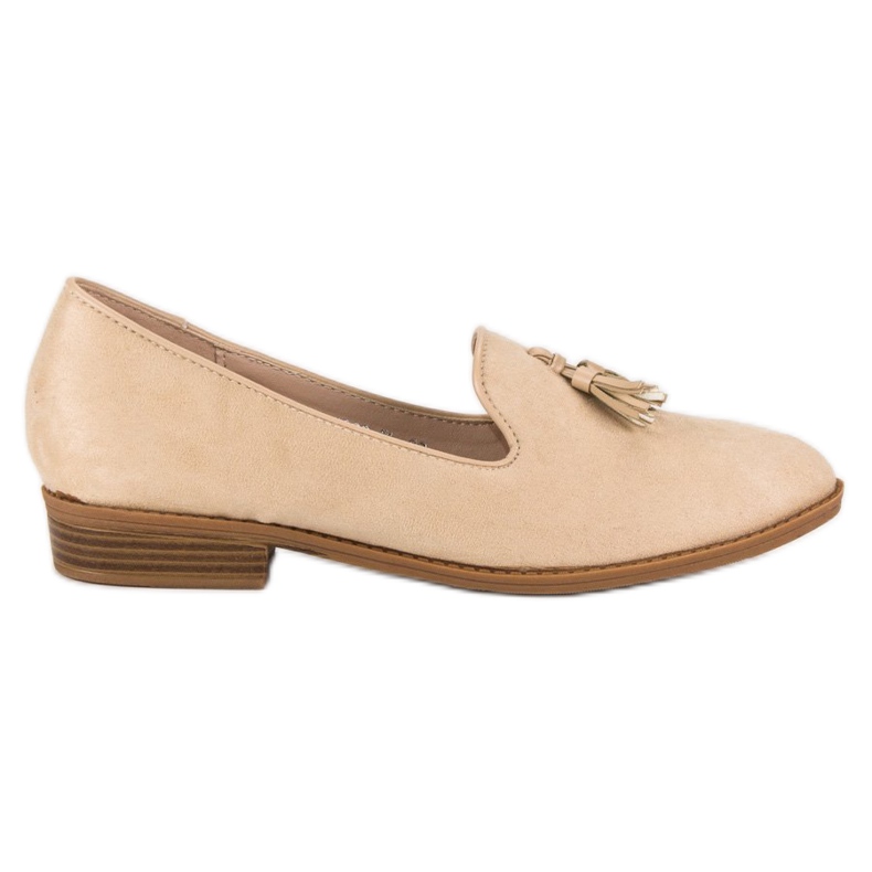 SDS Modne zamszowe lordsy brązowe