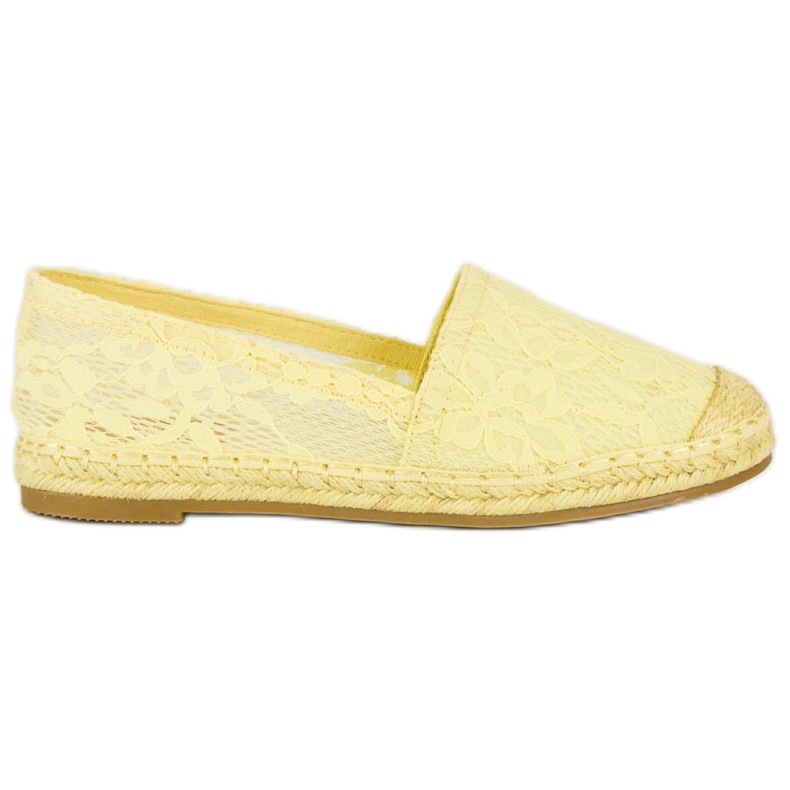 Seastar Żółte koronkowe espadryle