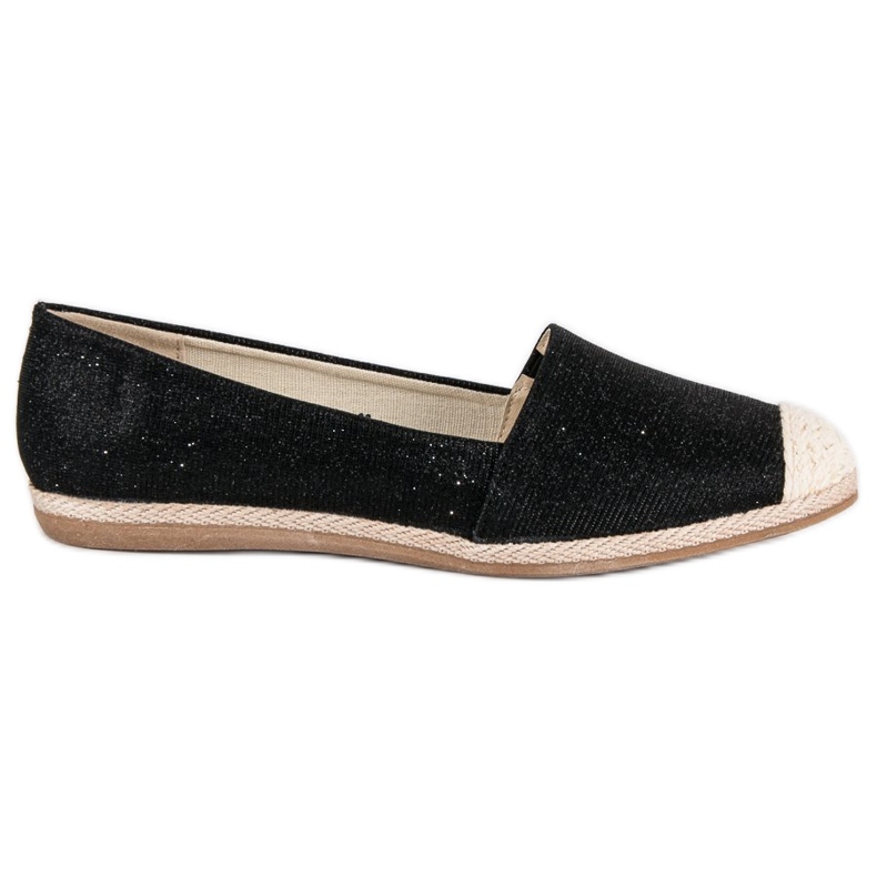 Brokatowe espadryle czarne