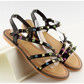 Sandałki z ćwiekmi czarne LS-6029 black