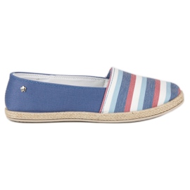 Espadryle slip on vices niebieskie