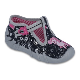 Befado obuwie dziecięce 110P328 czarne szare