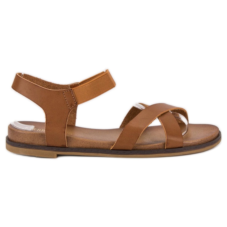 Brązowe sandały damskie