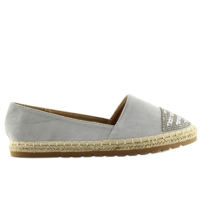 Espadryle damskie szare H8-102 Silver