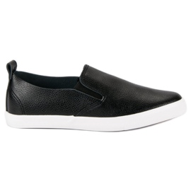 Czarne slipony damskie