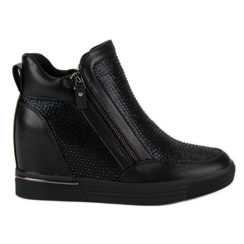 Sneakersy Na Suwak czarne