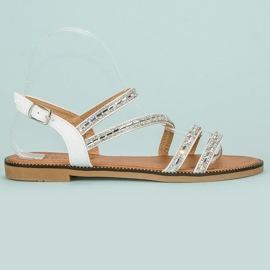 Girlhood Stylowe Białe Sandały