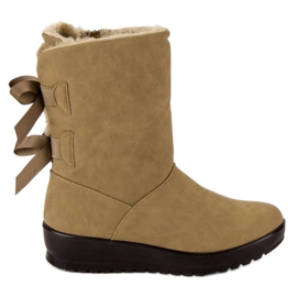 Ciepłe śniegowce na suwak zielone