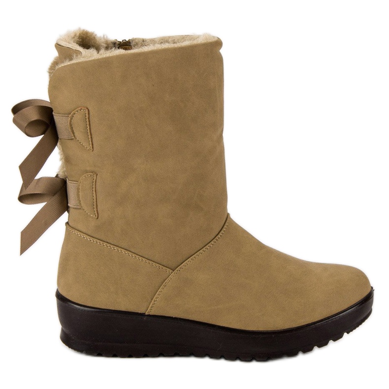 Ciepłe śniegowce na suwak zielone