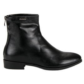 Czarne botki na suwak