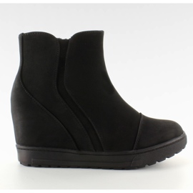 Ocieplane sneakersy J0029 black czarne