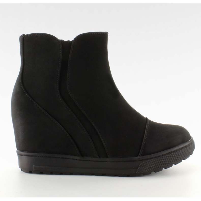 Ocieplane sneakersy J0029 black czarne