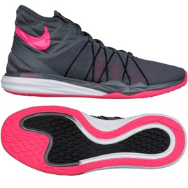 Buty treningowe Nike Dual Fusion Tr Hit Mid W 852442-002 fioletowe szare