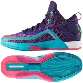 Buty koszykarskie adidas John Wall 2 Boost Prime Knit M D70028 wielokolorowe fioletowe