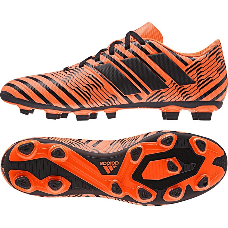 Buty piłkarskie adidas Nemeziz 17.4 FxG M S80610 pomarańczowe pomarańczowe