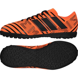 Buty piłkarskie adidas Nemeziz 17.4 Tf Jr S82471 pomarańczowe pomarańczowe