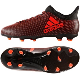 Buty piłkarskie adidas X 17.3 Fg Jr S82368 wielokolorowe czerwone