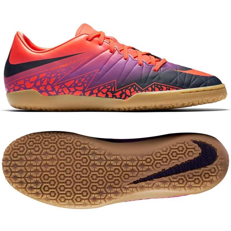 Buty halowe Nike Hypervenom Phelon Ii Ic M 749898-845 wielokolorowe pomarańczowe