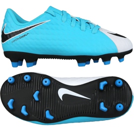 Buty piłkarskie Nike Hypervenom Phade Iii Fg Jr 852580-104 niebieskie niebieskie