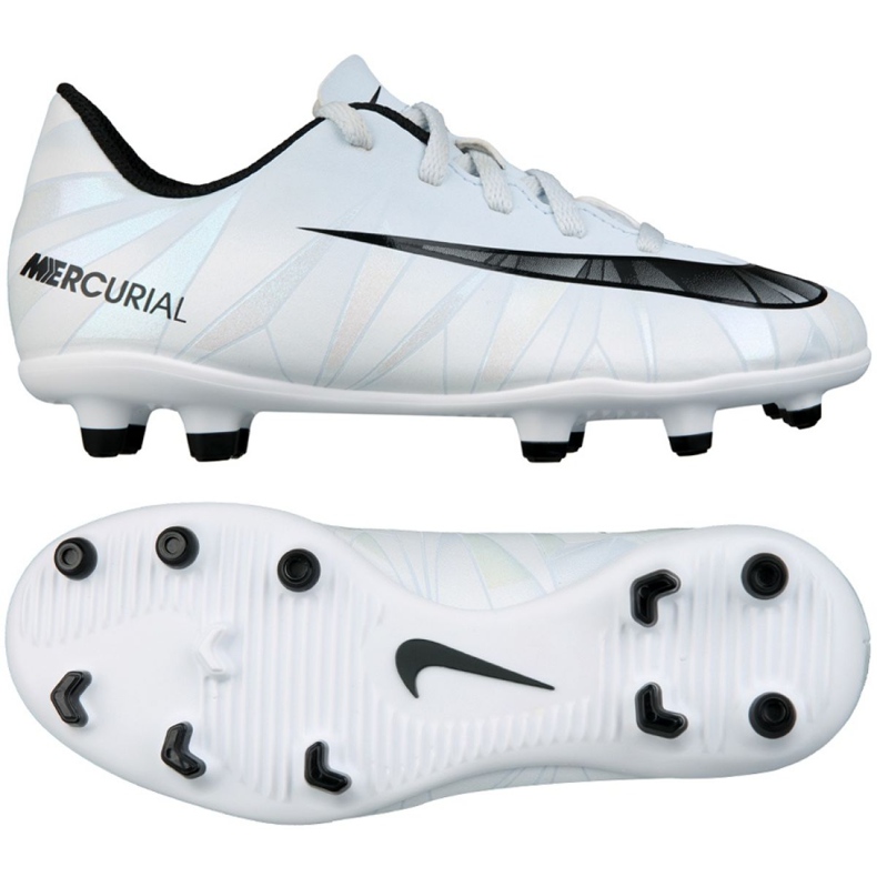 Buty piłkarskie Nike Mercurial Vortex Iii CR7 Fg Jr 852494-401 czarne białe