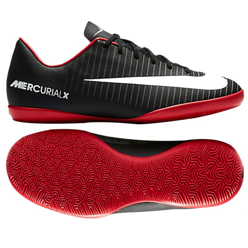 Buty halowe Nike Mercurial Vapor Xi Ic Jr 831947-002 czarne czarne