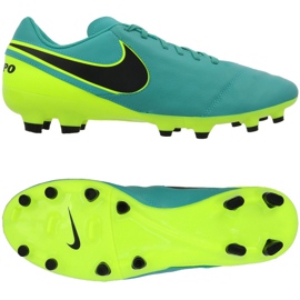 Buty piłkarskie Nike Tiempo Genio Ii Fg M 819213-307 czarne niebieskie