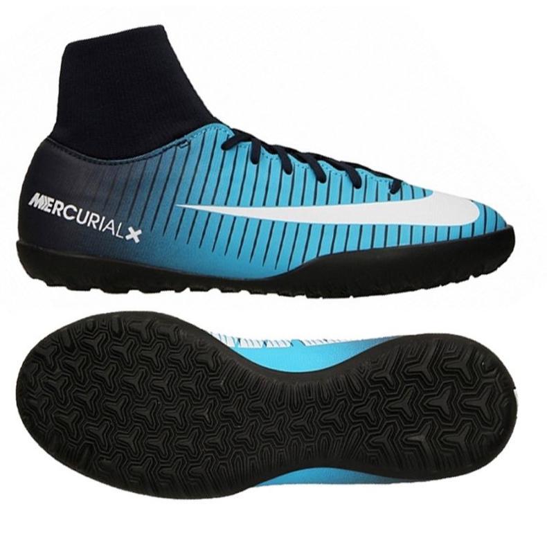 Buty piłkarskie Nike MercurialX Victory VI DF TF Jr 903604-404 niebieskie