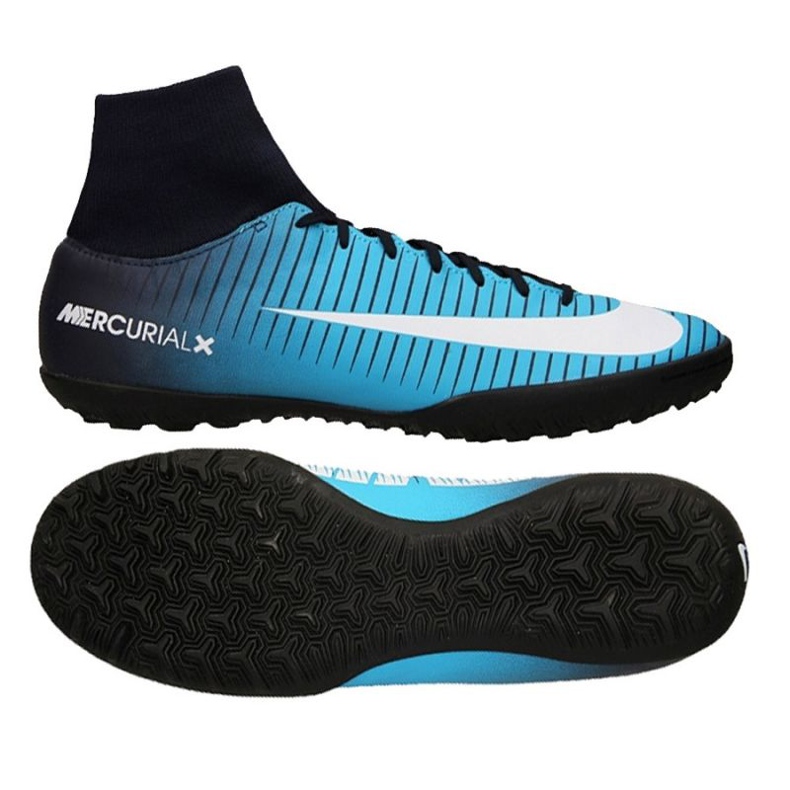 Buty piłkarskie Nike MercurialX Victory VI DF TF M 903614-404 niebieskie