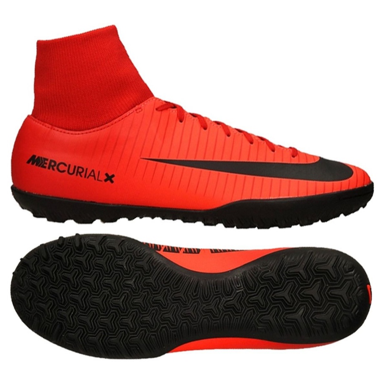 Buty piłkarskie Nike MercurialX Victory Vi Df Tf M 903614-616 czerwone czerwone