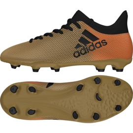 Buty piłkarskie adidas X 17.3 Fg Jr CP8990 biały, złoty złoty