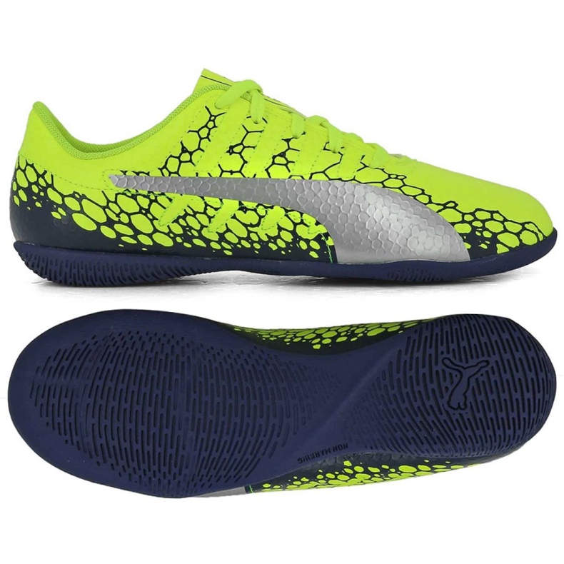 Buty piłkarskie Puma Evo Power Vigor 4 Graph It Jr 104467 02 żółte wielokolorowe