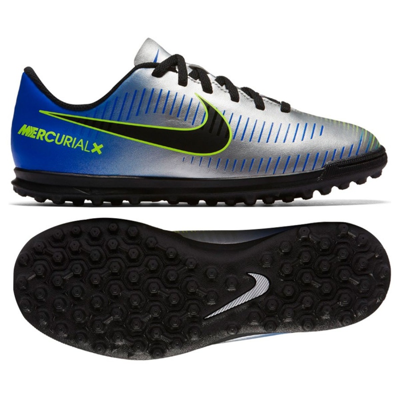 Buty piłkarskie Nike MercurialX Vortex Iii Neymar Tf Jr 921497-407 wielokolorowe niebieskie