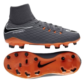 Buty piłkarskie Nike Hypervenom Phantom 3 Academy Df Fg Jr AH7287-081 wielokolorowe szare