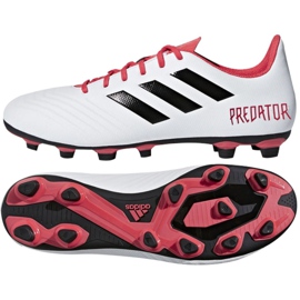 Buty piłkarskie adidas Predator 18.4 FxG M CM7669 białe wielokolorowe