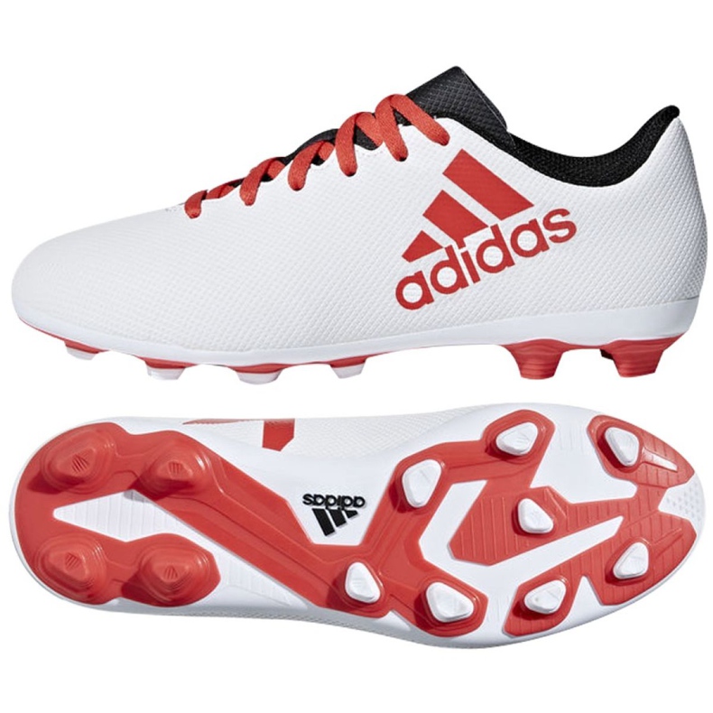 Buty piłkarskie adidas X 17.4 FxG Jr CP9015 białe wielokolorowe