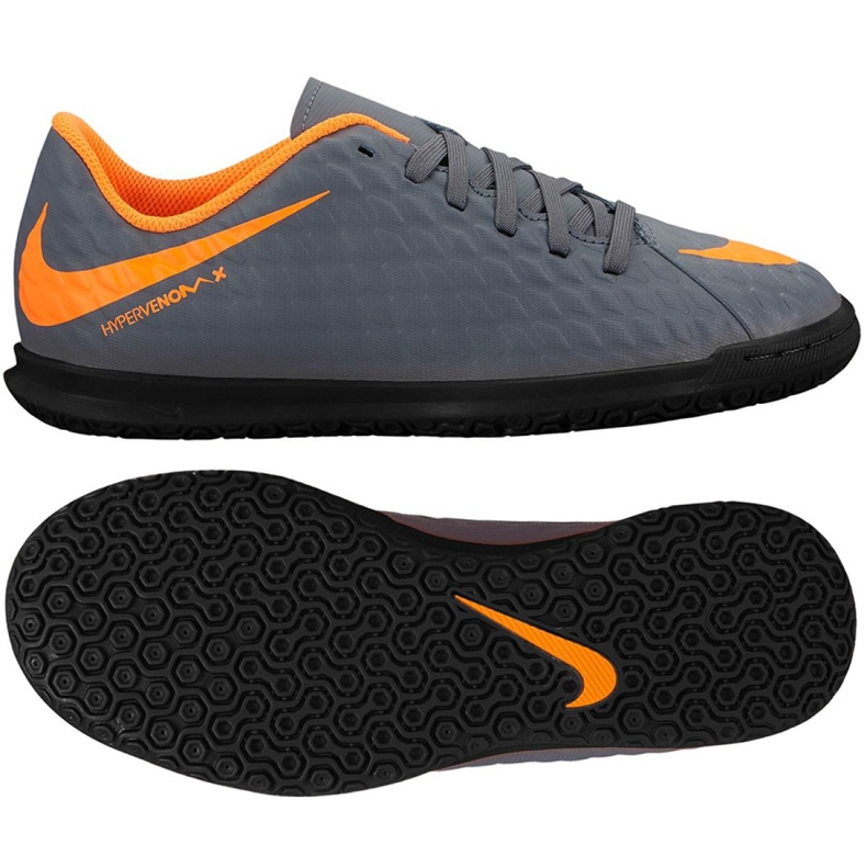 Buty halowe Nike Hypervenom PhantomX 3 Club Ic Jr AH7296-081 wielokolorowe szare