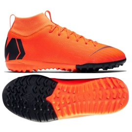 Buty piłkarskie Nike Mercurial SuperflyX 6 Academy Gs Tf Jr AH7344-810 pomarańczowe pomarańczowe