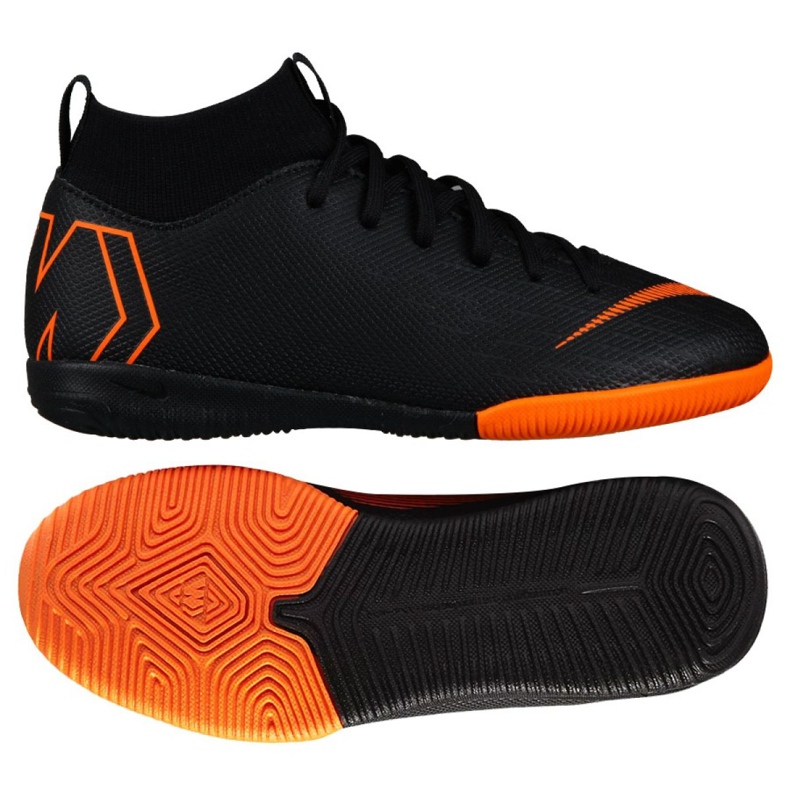 Buty halowe Nike Mercurial SuperflyX 6 Academy Gs Ic Jr AH7343-081 pomarańczowe czarne