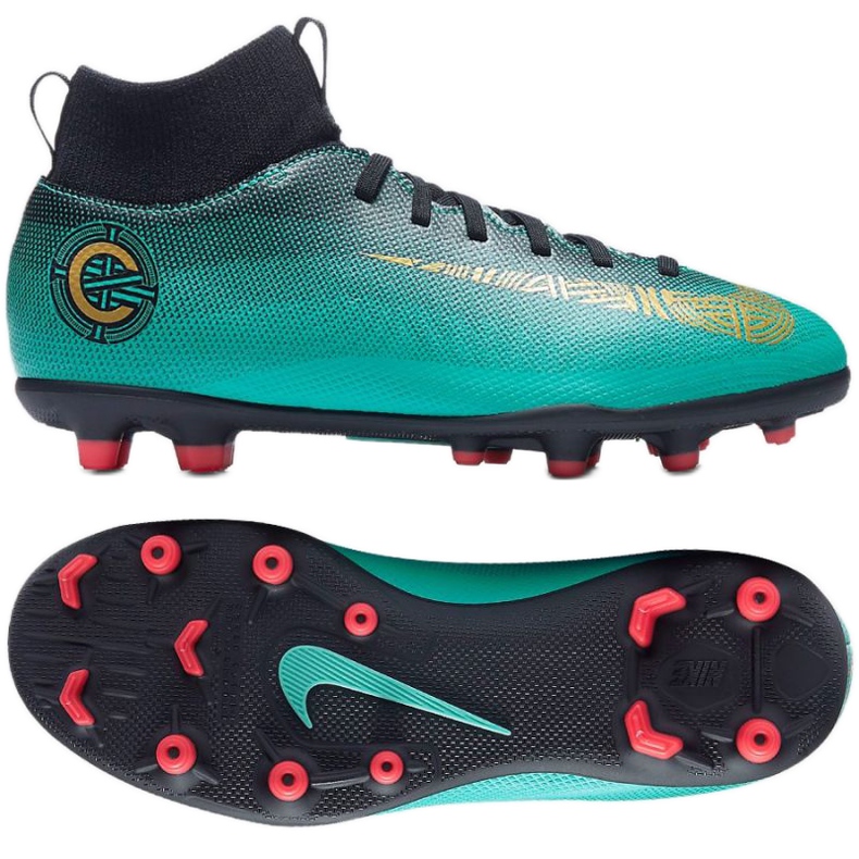 Buty piłkarskie Nike Mercurial Superfly 6 Club CR7 Mg Jr AJ3115-390 niebieskie niebieskie