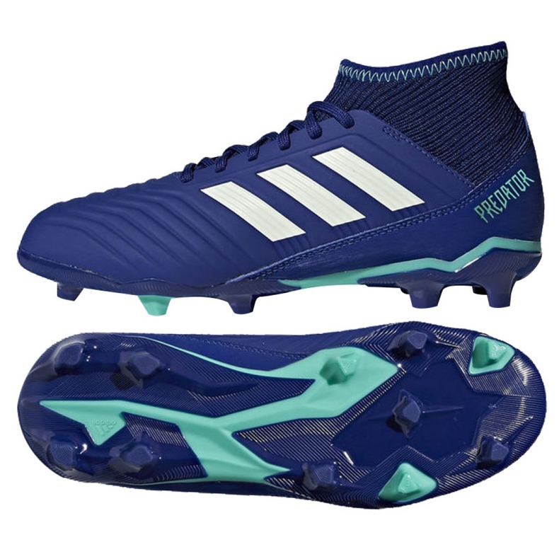Buty piłkarskie adidas Predator 18.3 Fg Junior CP9012 niebieskie niebieskie