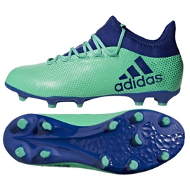 Buty piłkarskie adidas X 17.1 Fg Jr CP8980 wielokolorowe niebieskie