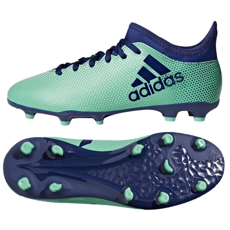 Buty piłkarskie adidas X 17.3 Fg Jr CP8993 wielokolorowe niebieskie