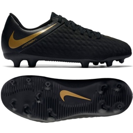 Buty piłkarskie Nike Hypervenom Phantom 3Club Fg Jr AJ4146-090 czarne czarne