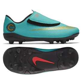 Buty piłkarskie Nike Mercurial Vapor 12 Club Ps V CR7 Mg Jr AJ3096-390 niebieskie niebieskie