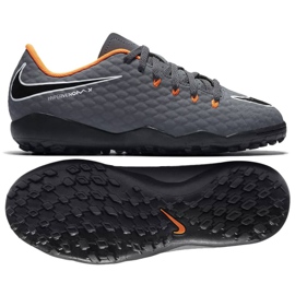 Buty piłkarskie Nike Hypervenom PhantomX 3 Academy Tf Jr AH7294-081-S szare szare