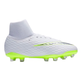 Buty piłkarskie Nike hypervenom Phantom 3 Academy Df Fg Jr AH7287-107 białe białe