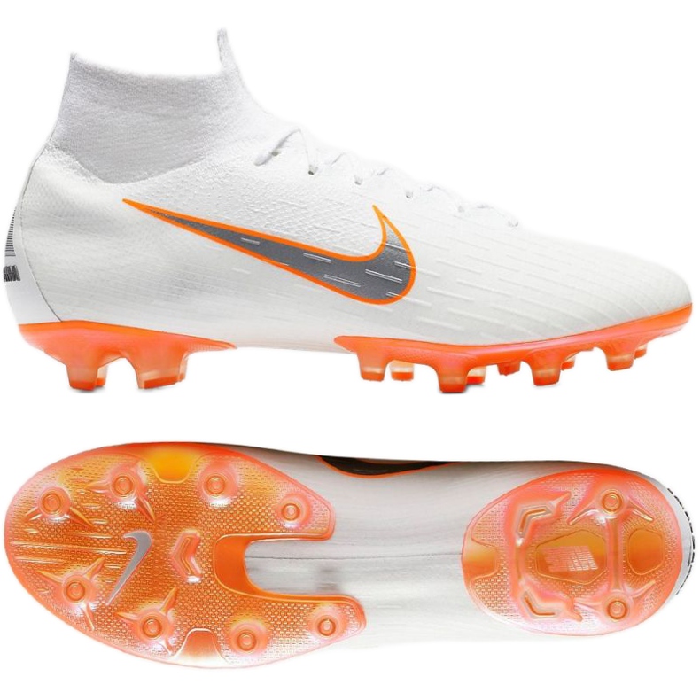 Buty piłkarskie Nike Mercurial Superfly 6 Elite Ag Pro M AH7377-107 białe białe