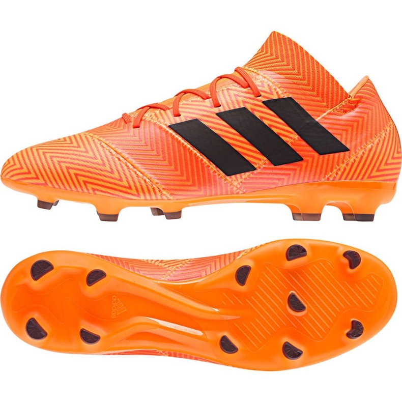 Buty piłkarskie adidas Nemeziz 18.2 Fg M DA9580 wielokolorowe pomarańczowe